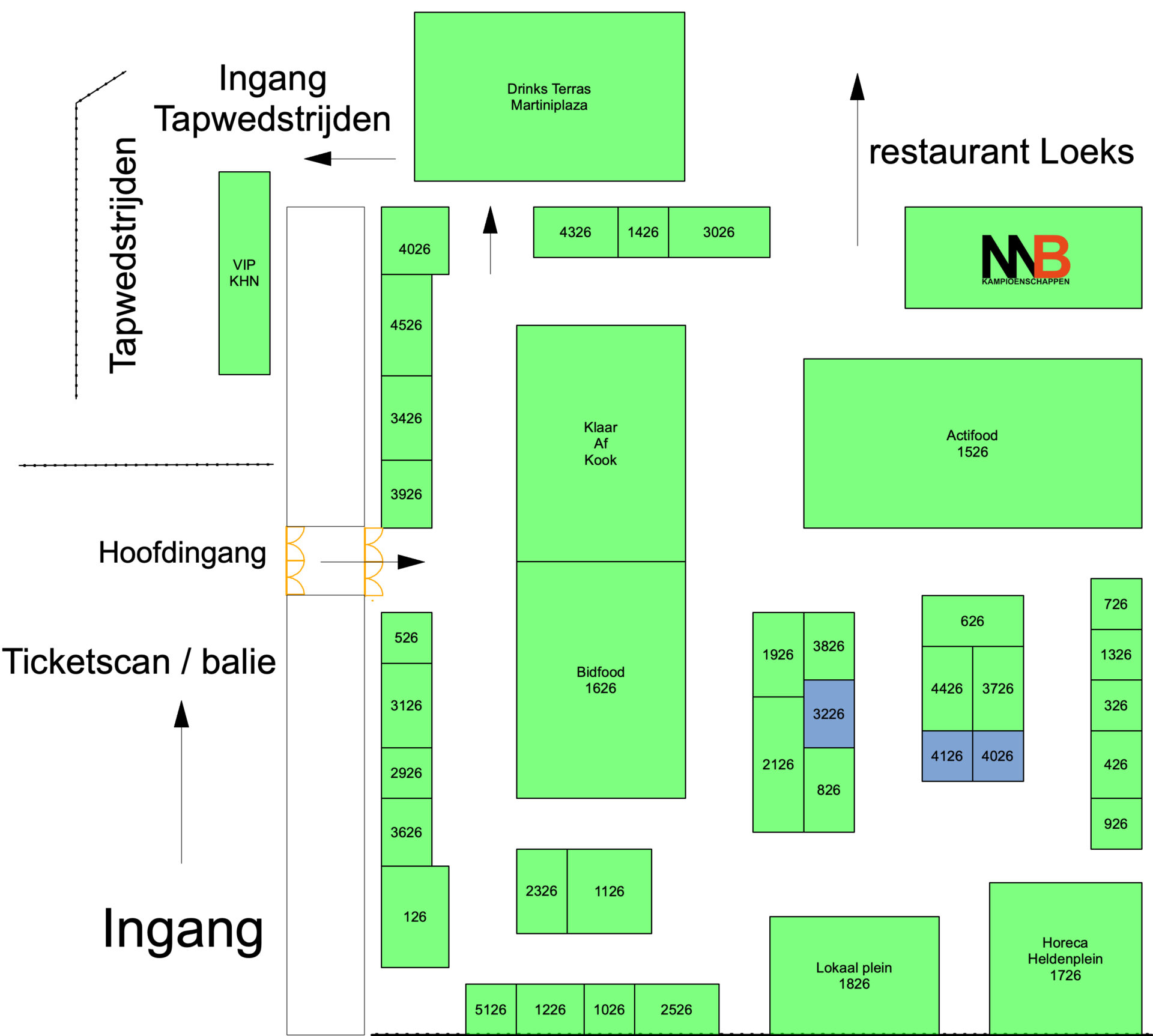Plattegrond Horeca Xperience 2026
